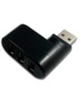 mini hub usb 2.0 3 ports avec tete pivotante xystec