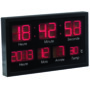 Horloge murale radio-pilotée grand format à LED rouges reconditionnée de la marque Lunartec