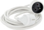 Rallonge avec fiche plate Blanc - 3m