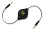 cable jack 3.5 mm double 1m retractable avec enrouleur retrak