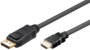 cable vidéo adaptateur displayport vers hdmi goobay noir 1 m