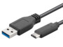 câble usb type a vers usb type c noir 2 m goobay 71221