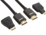 câble hdmi 2 m pour full hd avec adaptateur micro hdmi mini hdmi sandberg excellence