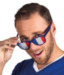 lunettes a grille drapeau de la france pour supporter coupe du monde 2018