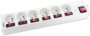 Multiprise parafoudre avec interrupteurs indépendants 6 ports - Blanc Revolt