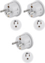 Pack de 3 adaptateurs secteur blancs USA/Japon vers Euro de la marque Goobay