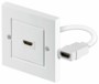 Adaptateur HDMI femelle/femelle Goobay avec prise murale de 50x50 cm.