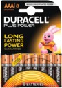 8 piles AAA (LR3) Plus Duracell