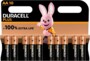 Duracell Plus New AA Mignon Lot de 10 Piles alcalines 1,5 V LR6 MN1500