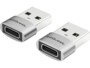 Pack de 2 mini adaptateurs USB-C vers USB-A de la marque EZQuest