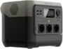 Station d'alimentation portable EcoFlow grise avec écran LCD, bouton doré et prises Schuko
