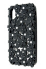 Coque de protection pour iPhone X coloris noir avec motifs fleurs de la marque MacWay