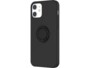 Coque de protection en silicone magnétique pour iPhone 12 Mini avec anneau de support coloris noir de la marque Novodio