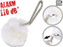 alarme de poche anti agression avec fourrure de décoration blanc