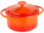 Cocotte orange en fonte pour four cuisinière et gril pour rôtis risotto et légumes