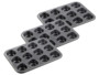 3 plaques de cuisson anti-adhésives pour 12 muffins ou cupcakes