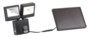 double projecteur led de jardin avec alimentation solaire et detecteur infrarouge pir luminea