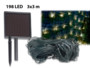 filet 3m pour sapin avec led blanches lumineuses et alimentation solaire lunartec