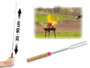 Brochette et fourchette à gril télescopique avec manche en bois extensible de 30 à 90 cm de la marque Infactory
