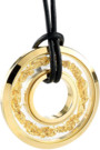 Pendentif ''Cercle'' avec feuille d’or 23 carats
