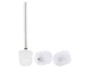brosse wc avec manche inox et 3 brosses blanches remplacement brosse wg-80 badesterne