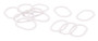 pack de 12 anneaux de fixation en plastique blanc pour rideau de douche