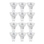 12 spots LED GU10 - 300 lm - Blanc chaud Luminea