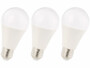 Trois ampoules LED E27 12 W Luminea.