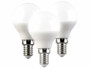 Lot de 3 ampoules LED E14 P45 avec une capacité de 5 W.