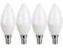 Pack de 4 ampoules LED E14 bougie Luminea.