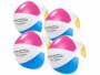 Quatre ballons de plage Pearl gonflables.