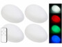 4 galets lumineux solaires à LED RVBB télécommandés de la marque Lunartec
