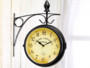 horloge de gare NC7207 Support en fer forgé pour montage mural