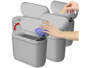 Lot de 4 poubelles automatiques de 2 L.