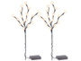 Lot de 2 branches ornées de mini-LED Lunartec.