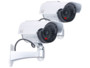 Pack de 2 caméras de surveillance solaires factices avec signal LED VisorTech