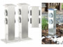 2 colonnes multiprises d'extérieur 4 prises avec boîtier en acier inoxydable de la marque Royal Gardineer