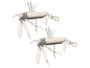 Lot de 2 couteaux de poche multifonction 11 en 1 par Pearl.