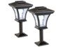 2 lampadaires de jardin solaires à LED sur pied Lunartec