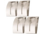 Lot de 4 porte-serviettes en acier inoxydable Carlo Milano.