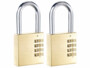 2 cadenas à code 4 chiffres - Laiton - 50 mm AGT