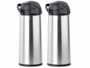2 carafes isothermes argent 1,9 l à pompe 
