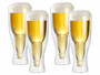 Lot de 4 verres à bière à double paroi de 33 cl.