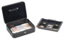 petite caisse a monnaie 25cm pour pieces et billets avec 2 clés de securité avec compatiment pieces amovible