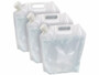 Pack de 3 bidons à eau pliables 5 L avec poignée de transport, sans bisphénol A Semptec