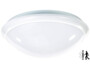 Plafonnier avec capteur de mouvement pour ampoule E27 Luminea. Portée du capteur réglable de 1 à 8 m, angle de détection 360°.