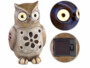 Chouette décorative 16 cm avec yeux lumineux à LED et module solaire Lunartec