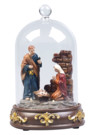 Crèche de Noël à LED sous cloche de verre Lunartec