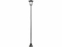 Luminaire de jardin style lampadaire de rue avec panneau solaire et 4 LED