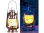 Lampe tempête effet flamme, hauteur 25 cm - Coloris Bronze Lunartec. Sans feu ni suie